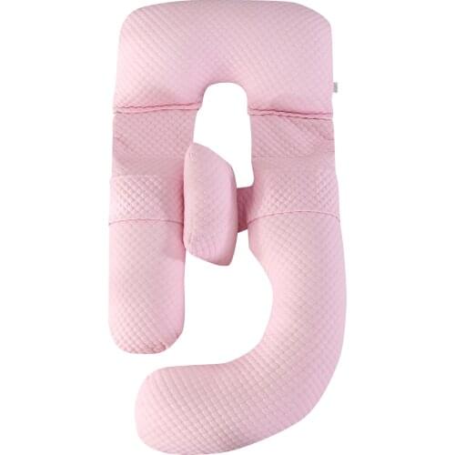 Bamboo Fiber Maternity Pillow Side-Lying Removable and Washable Cotton Large G-Type Waist Support Pillow body pillow