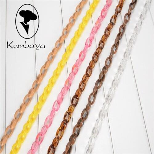 Top-rated 1.0 Meter Acrylic Necklace Strand Parts Linked Bag Chains Women Jewelry DIY Accessories Glasses Chains Components N021