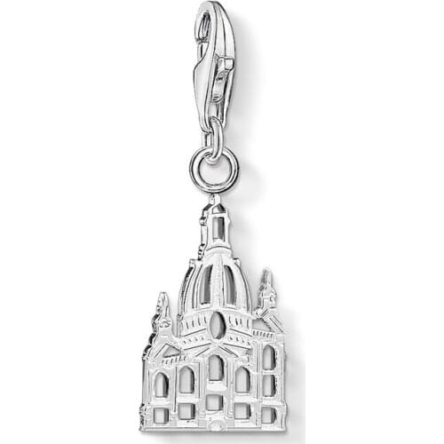 Church Pendants Charm Jewelry Making Vintage 925 Sterling Silver Gift For Women Men Fit Bracelet Necklaces 2021 Summer Brand New