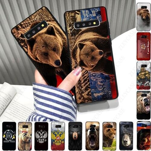 The flag of Russia black bear Phone Case For samsung s10 s20fe s9 s30 s20ultra s21plus note8 note9 note10plus note20 ultra Cover
