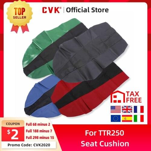 CVK Seat Cushions Leather Cover Seat Waterproof For YAMAHA TTR250 Fawn250 Fawn225 Motorcycle Accessories