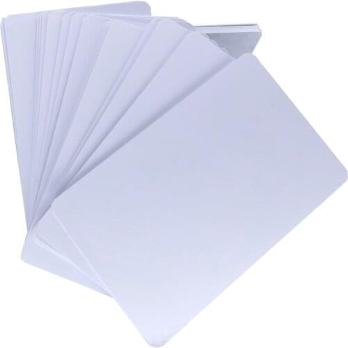 Business Blank PVC Cards For ID Badge Printers Graphic Quality White Plastic CR80 30 Mil Work on Zebra, Fargo Magicard Machine