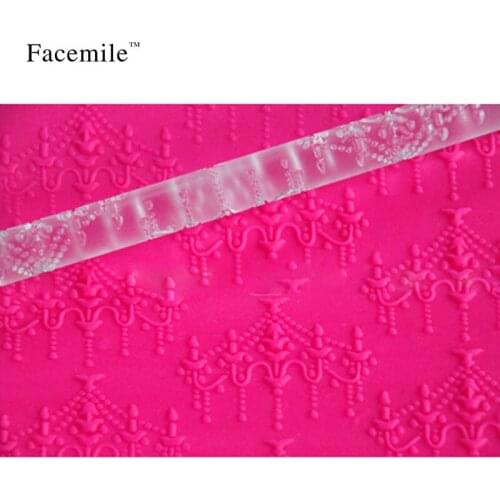 Droplight Design Fondant Cake Decoration Acrylic Rolling Pin Transparent Sculpture Textured Embossing Roller Tools 16x1cm 52002