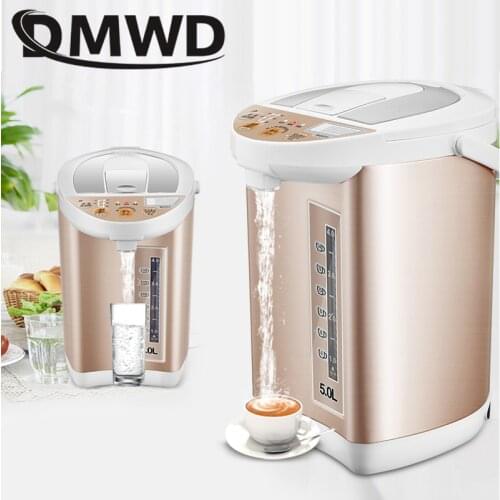 Stainless Steel 5L Smart Thermostatic Automatic Insulation Hot Water Bottle Electric Kettle Teapot Boiler Heater Heating Pot EU