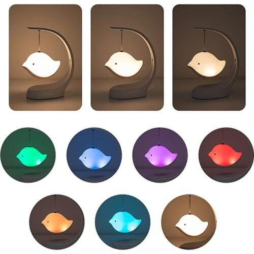 Smart Bluetooth-Compatible Fly Bird Round Ball Music Led Night Light Colorful Speaker Dimming Atmosphere Lamps USB Rechargeable