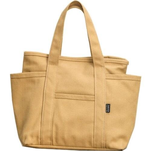 Canvas Japanese One-shoulder Tote Bag Fashionable Large-capacity Shopping Handbag Trendy Female Multi-function