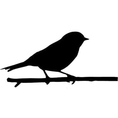 Bird Animal Art Decals on The Tree High Quality Car Window Decoration Personality Pvc Waterproof Decals Black/white, 18cm*8cm