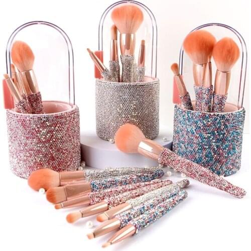 Q1QD 8Pcs Makeup Brushes Synthetic Foundation Powder Concealers Eye Shadows Cosmetic Brush Tools Set for Women Girls
