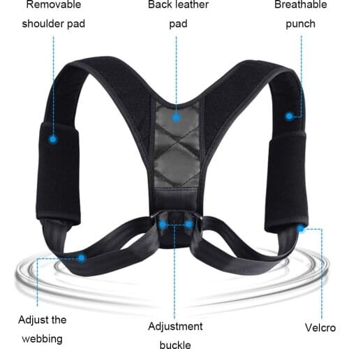 Adjustable Back Posture Corrector Invisible Upper Clavicle Women Men Belt Support Braces Shoulder Support Straightener