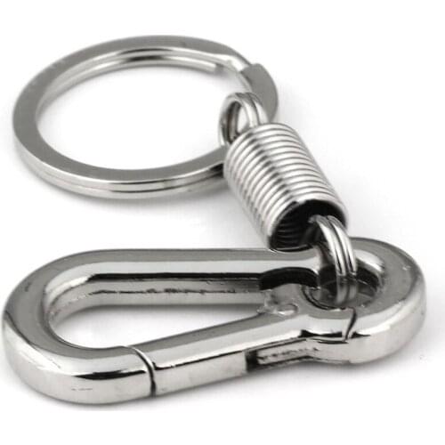 Sturdy Carabiner Key Chain Key Ring Polished Key Chain Spring Key Chain Business Waist Key Chain