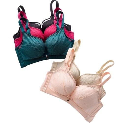 Lace Sexy Bras Wireless Lingerie Adjusted Comfort Push Up Women Bra 3/4 Cup Female Bralette High Quality Fashion Girl Brassiere