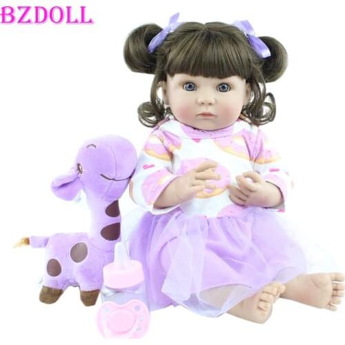 40cm Full Soft Silicone Reborn Baby Doll Toy For Girl Lifelike Vinyl Mini Babies Child Bathe Dress Up Bonece Kids Birthday Gift