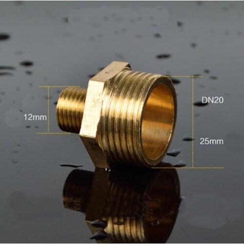 1/4" BSP male Turn 3/4" BSP Male Reducer Brass Pipe Fitting Connector Coupling Adapter