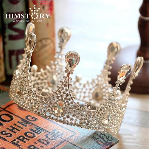 Fashion New Arrival Gorgeous Clear Crystal Wedding Queen Big Rhinestone Bridal Crown Tiaras Diadem Hair Jewelry