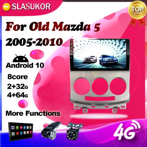 2G+32G Android 10.0 Multimidia Video Player DSP CarPlay Car Radio GPS For Mazda 5 Mazda5 2005-2010 dvd No 2 Din CD