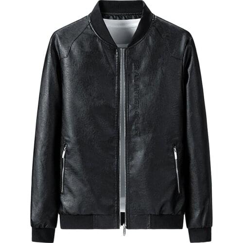 Woodvoice Mens Leather Jacket Coats Brand Top Quality PU Outerwear Faux Leather Jacket Men New Business Winter Plus Velvet Male