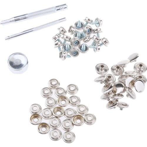 153 Pieces Boat Canvas Fabric Snap Cover Fastener 12mm Screw Repair Kit