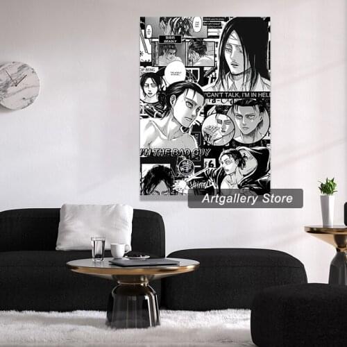Shingeki No Kyojin Eren Yeager Attack On Titan Canvas Painting Decor Wall Art Pictures Home Living Room Decoration Prints Poster
