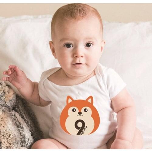 Newborn 12 Months Milestone Memorial Record Photography Stickers Kids Baby Commemorative Card Number Photo Props Accessories