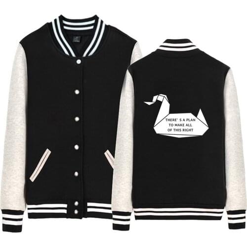 Prison Break Paper Crane Theres A Plan To Make All Of This Ri Man Jacket Boy Coat Single Breasted Baseball Fleece Winter ZIIART