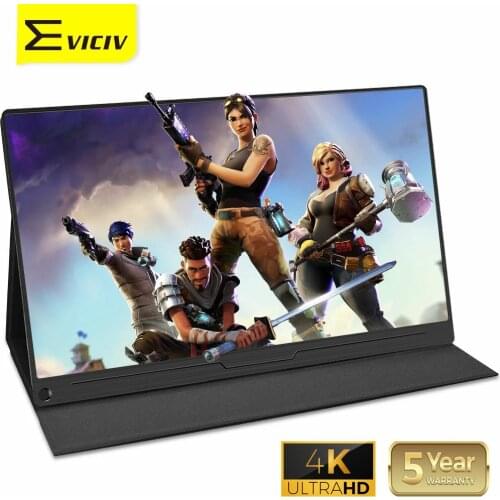 EVICIV 15.6 4K Portable Computer Monitor Game Fornite IPS Screen External Laptop HDR Dual Display 3840 x 2160 for PS4 Xbox HDMI