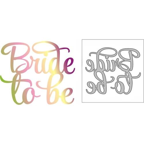New Bride To Be Fancy Word 2021 Metal Cutting Dies for DIY Scrapbooking and Card Making Decorative Embossing Craft No Stamps Set