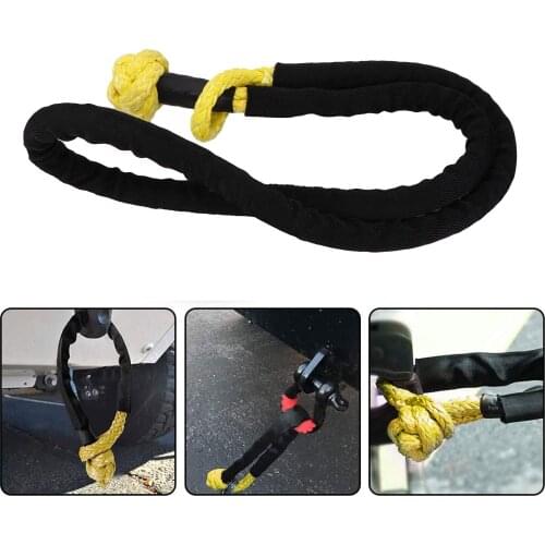 Rugged Shackles Strength Synthetic Soft Rope 35,000LBS Towing Recovery Strap for Car ATV Off-Road Winch Marine Farming