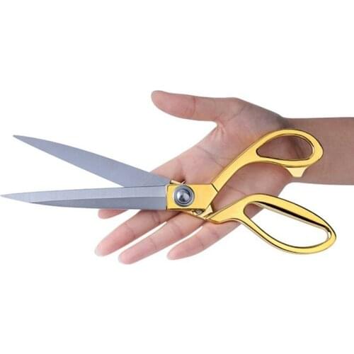 Professional Tailor/Sewing Scissors Stainless Steel Scissors Fabric/Cutting Scissors Golden Sharp Scissor Needlework Scissor