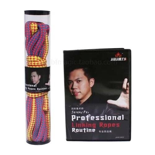 Professional Linking Ropes Routine By Jeremy Pei ( Rope & DVD ),Mentalism,Illusions,Stage Magic Tricks,Illusions,Gimmick