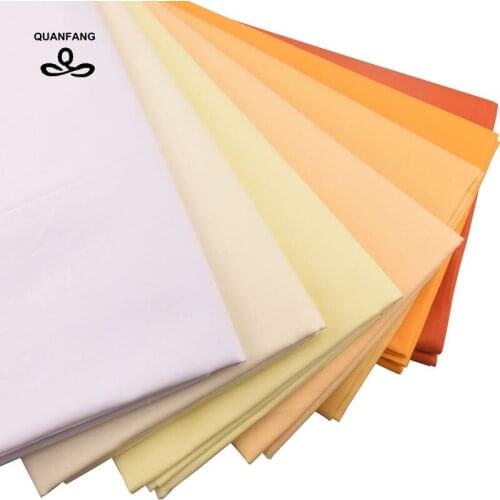 QUANFANG Pure Color Series Twill Cotton Fabric, For DIY Quilting Sewing Baby/Child Sheet, Pillow, Cushion 100CM*160CM