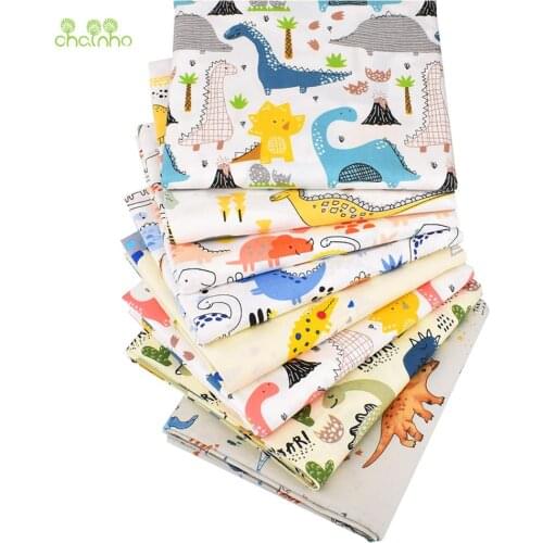 Dinosaurss World Series, Printed Twill Cotton Fabric,Patchwork Clothes For DIY Sewing Quilting Baby&Childs Material,40x50cm