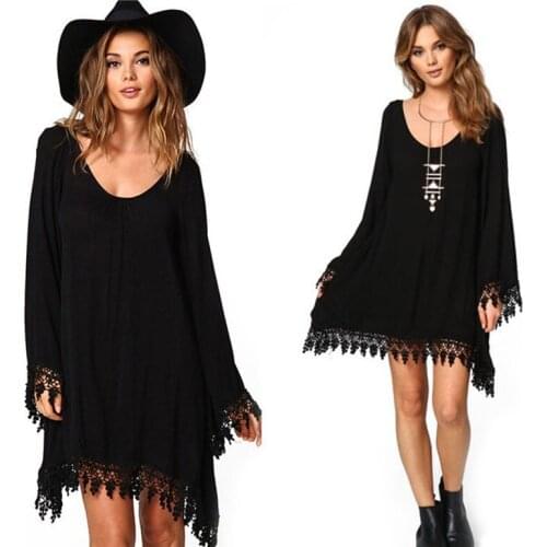 Europe and the United States cross-border trade speed sell through ebay amazon dunhuang tassel dress chiffon dress S - XL