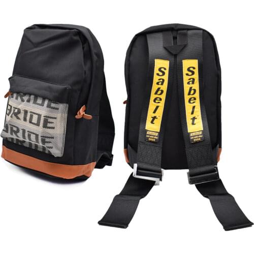 JDM japan Style Bride Bag Racing Fabric Strap School Backpack Car Canvas Back pack Racing Souvenirs