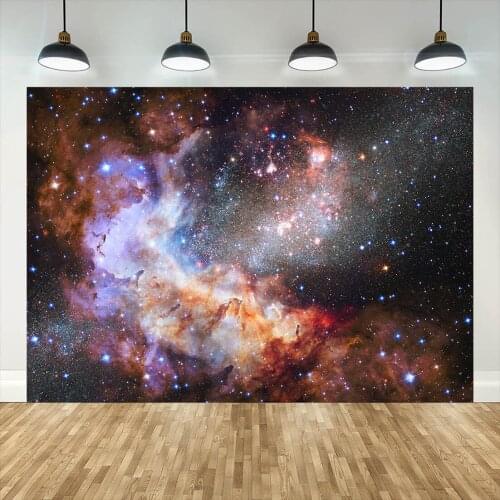 Solar Space Universe Starry Sky Photography Backgrounds Children Portrait Video Party Vinyl Backdrops For Photo Studio Photocall