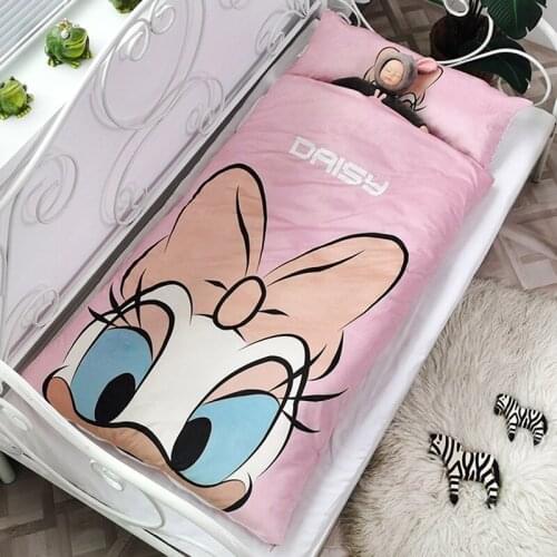 Disney Daisy Baby Toddler Sleeping Bag Kids Nap Mat Pad Anti-kick Quilt Artifact with Removable Pillow Children Sleeping Bag