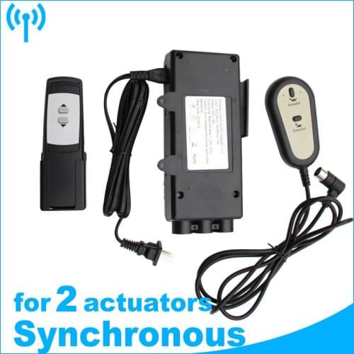 Input AC 100-240V Motor controller kit For 2 Linear actuators DC 24V 4A switch power supply Manual + Wireless remote Synchronous