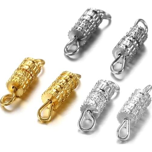 30pcs/lot Screw Clasps Connectors Cylinder Fasteners Buckle Closed For Diy Jewelry Making Finding Supplies Accessories Bracelet