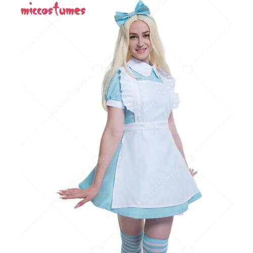 Blue Maid Lolita Women Girls Dress