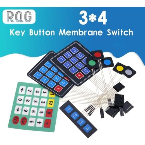 1 2 3 4 12 16 20 Key Button Membrane Switch 1x4 3x4 4x4 4x5 Keys Matrix Array Keyboard Keypad Control Panel DIY Kit For Arduino