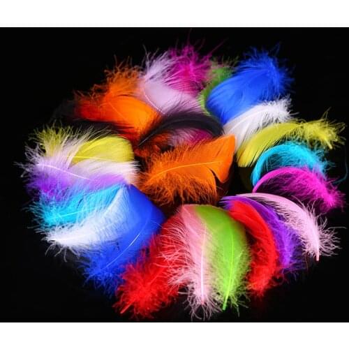 100 Pcs/ Lot Goose Feathers 4- 8Cm Stage Plumes Feathers for Wedding Party Clothing Decoration DIY Craft Feathers