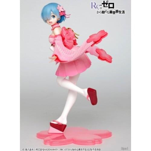2021 Japanese original anime figure promotional price Rem Kimono sakura ver action figure collectible model toys for boys