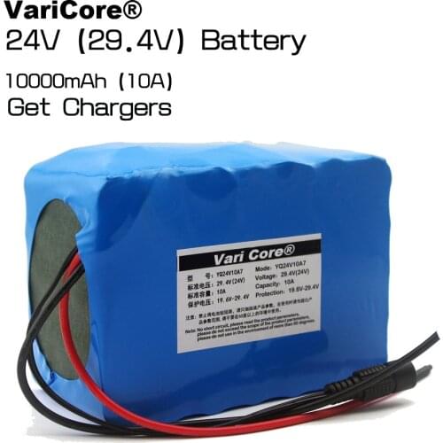 24V 10Ah 7S5P 18650 Battery li-ion battery 29.4v 10000mAh electric bicycle moped /electric/lithium ion battery pack