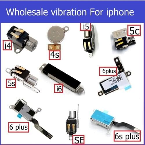 5pcs Genuine New Flex Cable Vibrator For iPhone 4 4s 5 5s 5C SE 6 6S Plus Motor Vibrator flex cable cell phone replacement parts