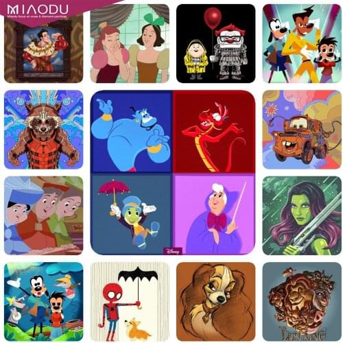 5D Diy Diamond Painting Disney Mickey Goofy Gamora Characters Embroidery Cross Stitch Art Full Drill Mosaic Resin Home Decor