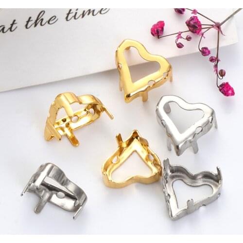 Astrobox New Sew On Heart Rhinestones Arts Crafts & Glass Stone Sewing Accessories Nest Gold Claw Sewing Silver Claw Sew Crystal