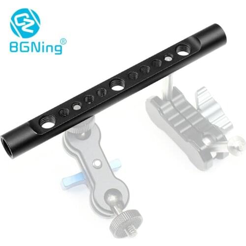 BGNing Aluminum 15mm Cheese Rod with M12 Thread 1/4" 3/8"-16 Hole 150mm Long for DSLR Rigs Camera Video Cage Rail Support System