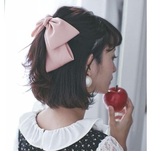 Big Large Beautiful Girls' Silk Hair Clip Accessories Bows For Women Girls Headdress Hair Ornament Pins Barrette Hairgrips