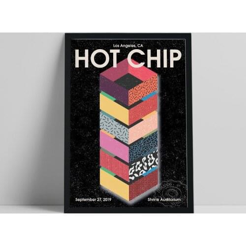 British Rock Band Poster, Synth Pop Music Hot Chip Wall Art, Los Angeles Gig Prints Art, Bar Pub Club Wall Picture, Fans Gift