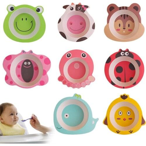 Baby feeding bowl tableware cartoon animal shape household baby meal bowl safety complementary food bowl