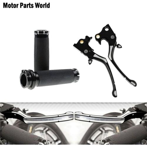 Motorcycle Black Handlebar Hand Grip 1'' 25mm Handle Bar Grips Brake Lever Clutch For Harley Sportster XL883 1200 Iron 2014-2019